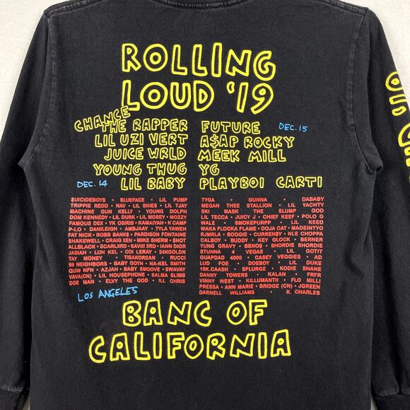 Rolling Loud Long Sleeve T Shirt 2019 Los Angeles Small Rap Juice Wrld A$AP - Picture 4 of 8